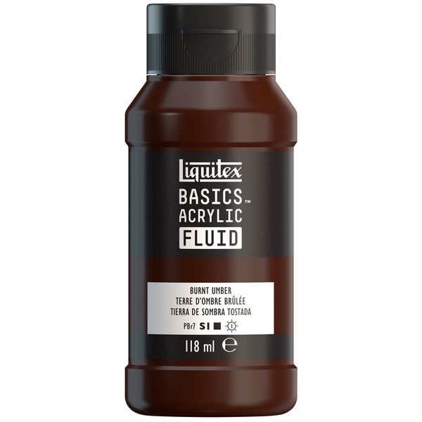 BURNT UMBER 118ML LQX BASICS FLUID