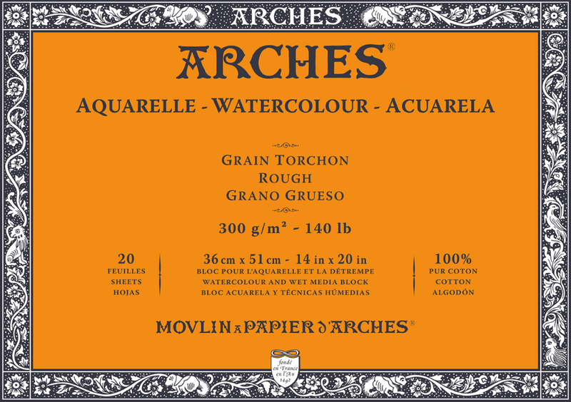 ARCHES Aquarelle RG 36x51 cm 300G NAWH Block 20 SH
