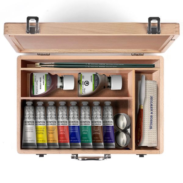 W&N WINTON WOODEN SET 8X37ML