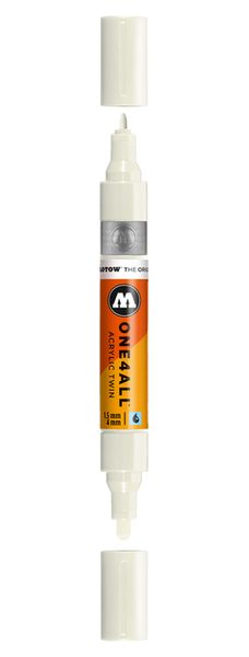 Acrylic marker One4All Twin 1,5/4mm #229 nature white