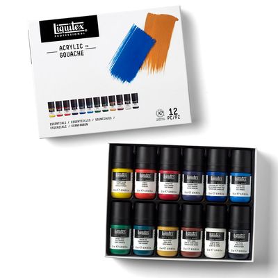 LQX PRO ACRYLIC GOUACHE 12X22ML SET ESSENTIALS