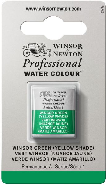 WINSOR GREEN (YELLOW SH) HALV PAN W&N pwc