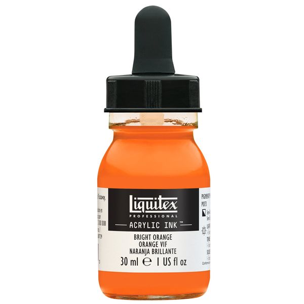 BRIGHT ORANGE 30ML LQX PRO ACRYLIC INK