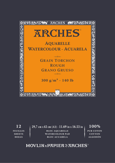 Hovedbilde ARCHES Aquarelle RG 29,7x42 cm 300G NAWH Pad 12 ...