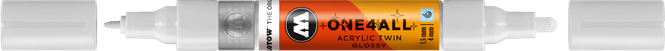 Hovedbilde Acrylic marker One4All Twin 1,5/4mm #251 white ...