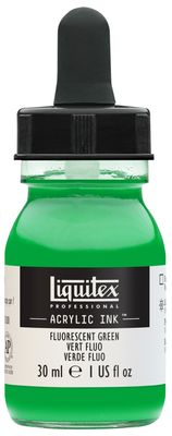 FLUORESCENT GREEN 30ML LQX PRO ACRYLIC INK