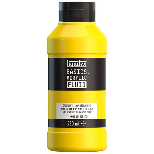 CADMIUM YELLOW MEDIUM HUE 250ML LQX BASICS FLUID