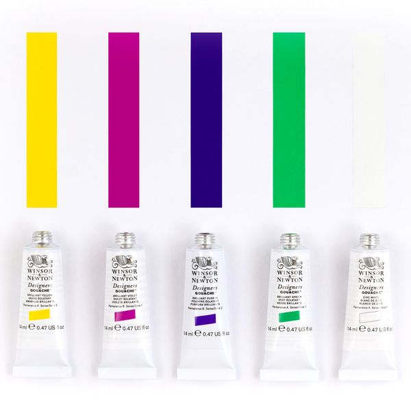 W&N DESIGNERS GOUACHE BRILLIANT SET 5X14ML TUBES