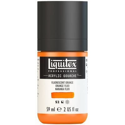 FLUORESCENT ORANGE 59ML LQX PRO ACRYLIC GOUACHE