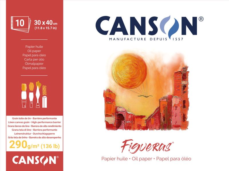 Canson Figueras 290g 30 x 40 cm.10 ark