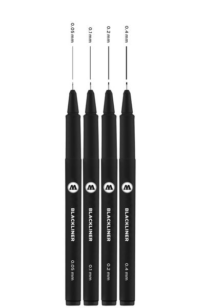 Blackliner Etui Set 1 4 pcs.