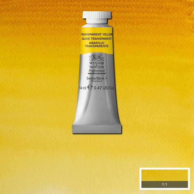Hovedbilde TRANSPARENT YELLOW 14ML TUBE W&N pwc