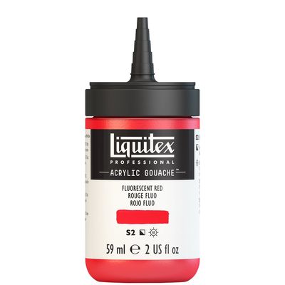 FLUORESCENT RED 59ML LQX PRO ACRYLIC GOUACHE
