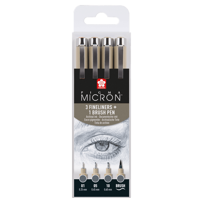 Hovedbilde Sakura Pigma Micron Sett 4stk - Cool Gray