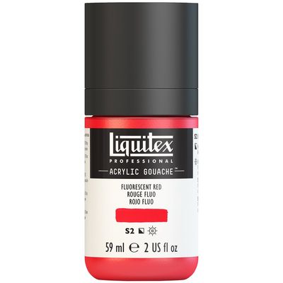 FLUORESCENT RED 59ML LQX PRO ACRYLIC GOUACHE